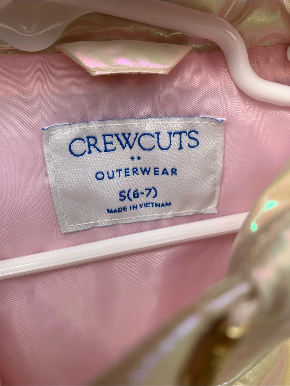 Crewcuts Iridescent Quilted Puffer Vest - Shimmer Pink